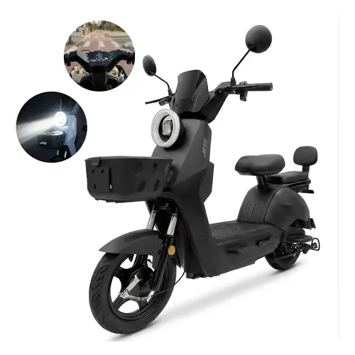 Moto Scooter Bike Elétrica 500w 32km Sem Cnh Farol De Led Preto