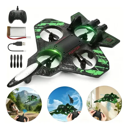 Avião Drone Rc Com Controle Remoto Recarregável