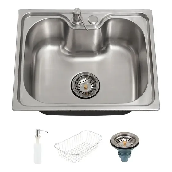 Cuba Cozinha Aço Inox Escovado Com Acessórios50x40cm Gourmet