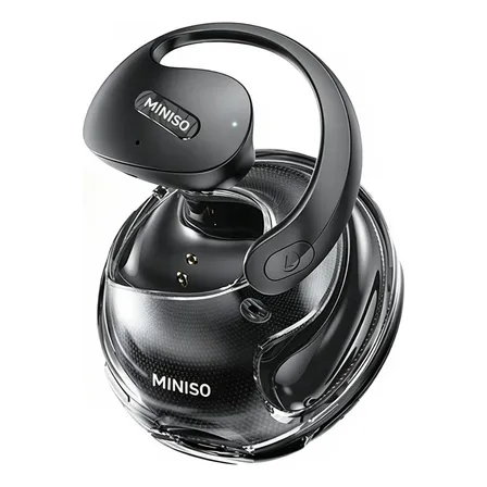 Miniso X15pro Fone Sem Fio Esportivo Bluetooth Tradutor Ai Preto
