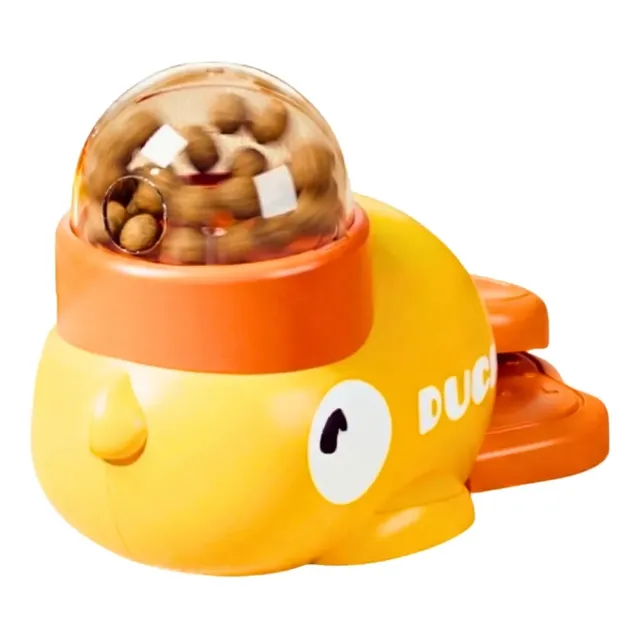 Brinquedo Interativo Pato Comedouro Cães Gatos Anti-estresse