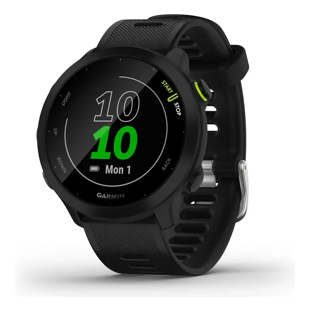 Relógio Garmin Forerunner 55 Monitor Cardíaco E Gps 42mm Bla