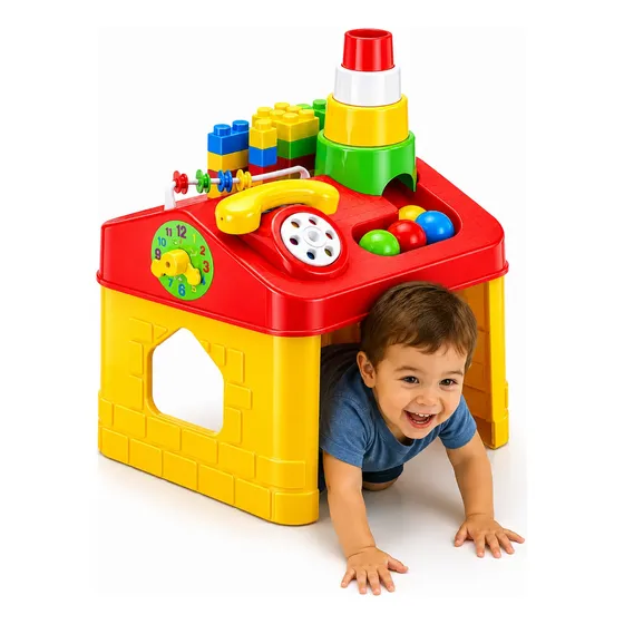 Casa De Atividades Brinquedo Educativo Infantil Bebê 28pçs