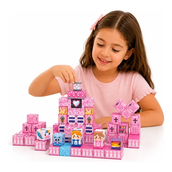 80 Blocos Magnéticos De Construção Montar Princesa Imã 3d