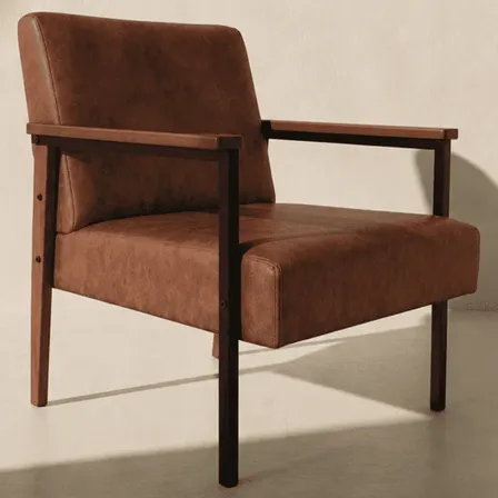 Poltrona Decorativa Barato Sala De Recepção Clínica Quarto Caramelo Liso