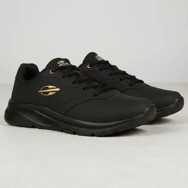 Tênis Mormaii Unissex Esportivo Academia Confortável Casual Preto/gold Mormaii 38 Br