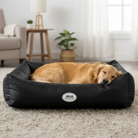 Cama Para Cachorro Porte Grande Caminha Pet Corino Extra G Preto