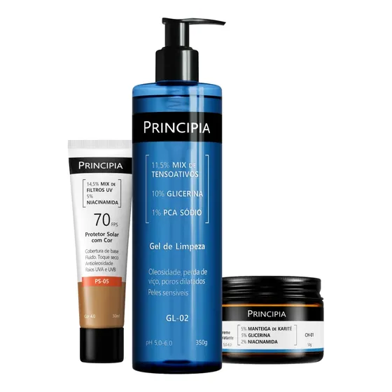 Principia Kit Protetor Cor 4.0 + Limpeza Suave + Hidrata