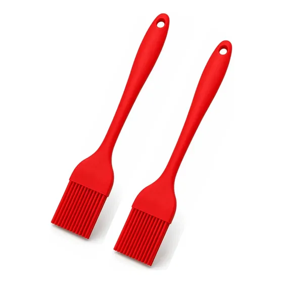 Kit 2 Pincéis Culinários Silicone Cozinha Churrasco 25,6cm