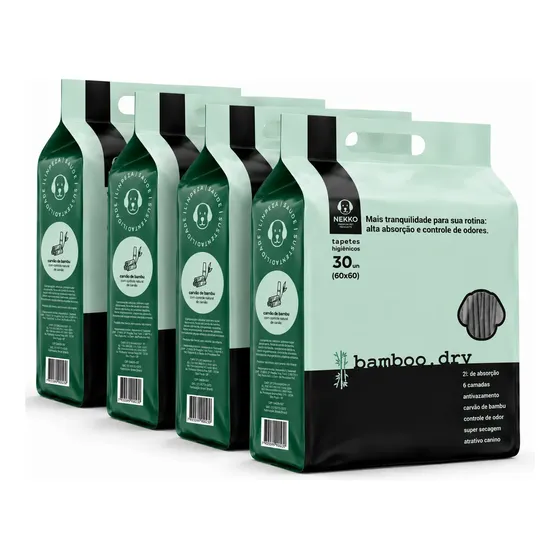 Tapete Higiênico Premium Cachorro 60x60 Bamboo.dry Nekko