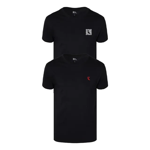 Kit 2 Camisetas Reserva Notificação E Qrcode Preto G