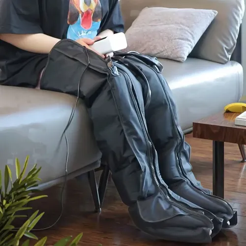 Bota Pneumática Massageadora Alivio Dores Inchaço Varizes B Bivolt Preto