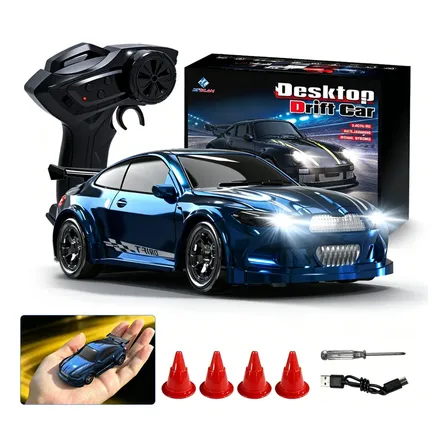 Carro Rc De Metal Em Miniatura 1:64 Veículos Em Mini Com Luz