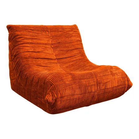 Poltrona Sofá Puff Vintage Design Quarto Sala Terracota Laranja