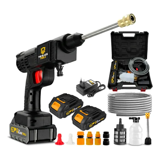 Lavadora Alta Pressão A Bateria 21v + Maleta E Acessórios