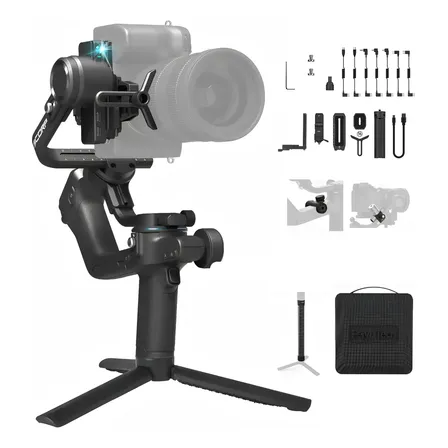 Estabilizador Gimbal Feiyu Scorp 2 3 Eixos Rastreamento Kit Preto