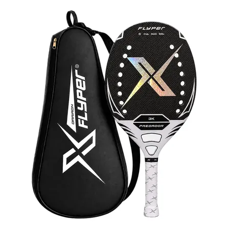 Raquete Beach Tennis Predador Carbono 3k 315g Flyper Leve
