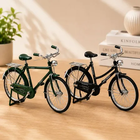 Kit 2 Bicicletas Miniatura Metal Antiga Retrô Decorativa