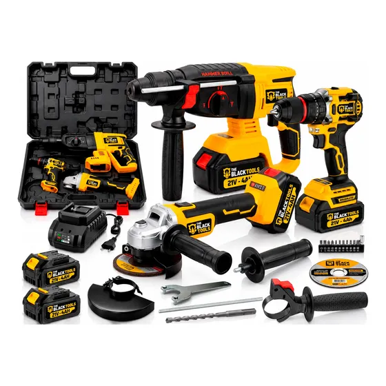 Kit 3 Em 1 Multiferramentas C/2 Baterias 21v The Black Tools