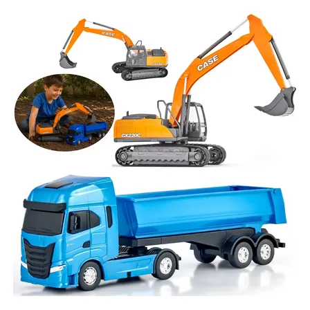 Kit Caminhão Caçamba Basculante Escavadeira Hidráulica Case