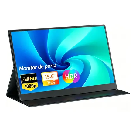 Monitor Portátil Gamer 15.6'' Full Hd 60hz Ips Compatível 4k Preto 127/220v