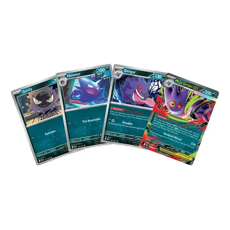 Kit Carta Pokémons Gastly Haunter Gengar Mega Gengar +brinde