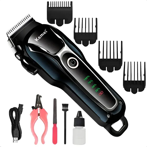 Máquina De Tosa Profissional Sem Fio Pets Cachorro Gato