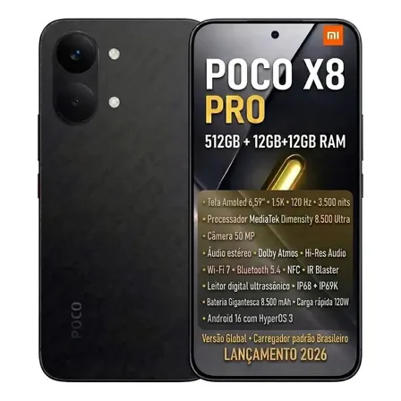 Poco X8 Pro 512gb 12gb Ram Original Lancamento Global C/ Nfc