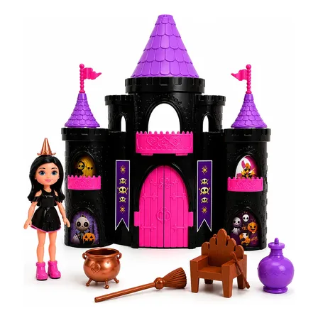 Castelo Judy Ghost Castle Samba Toys Boneca Com Acessórios Preto
