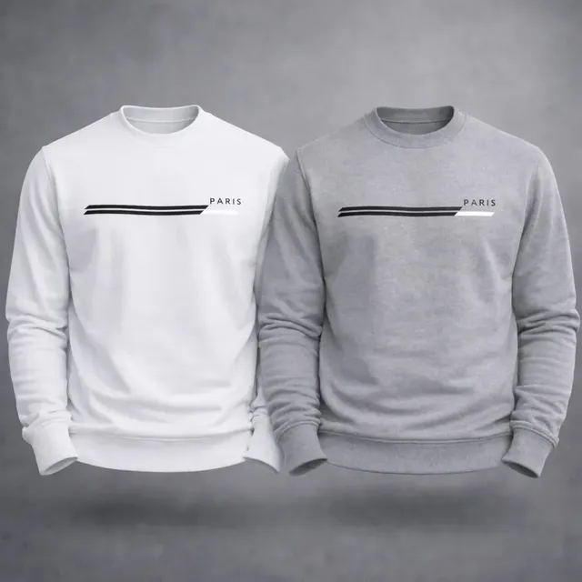 Kit 2 Moletons Careca Paris Flanelado Streetwear Premium