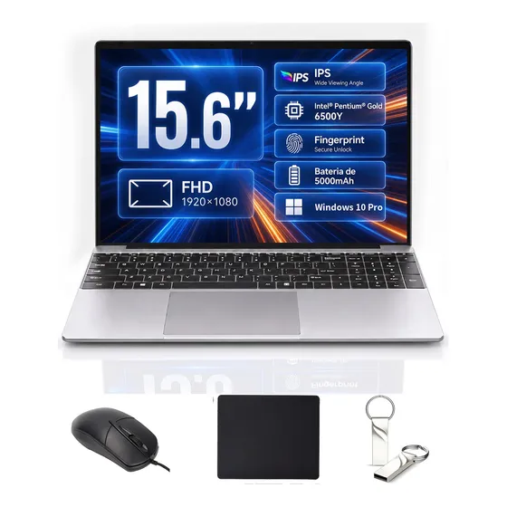 Notebook Atfly 6500y 3.4ghz 16gb 512gb Ssd W10 15,6'' Fhd Prateado