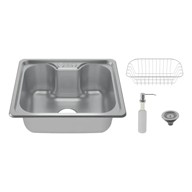Cuba 50x40 Pia Cozinha Tubrax Inox 304 Gourmet Premium Cinza