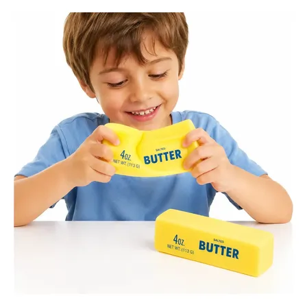 Squishy Barra Manteiga Apertar Alívio Estresse Ansiedade Amarelo