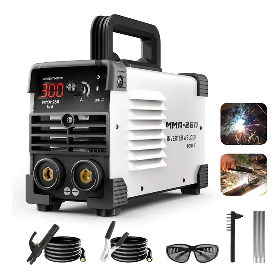 Máquina Inversora Solda Portatil C/acessórios 110v 260a