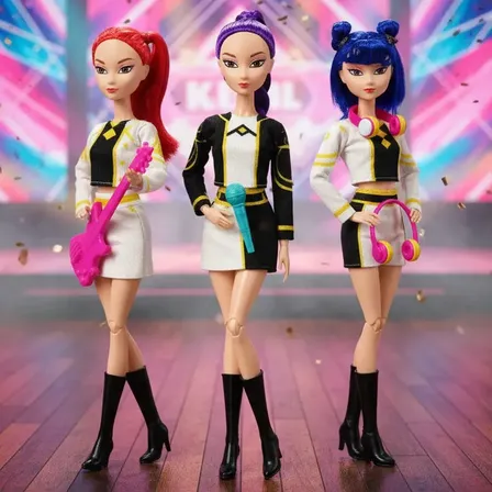 Bonecas Guerreiras Do Kpop Rumi Zoye Mira Musicais Acessório
