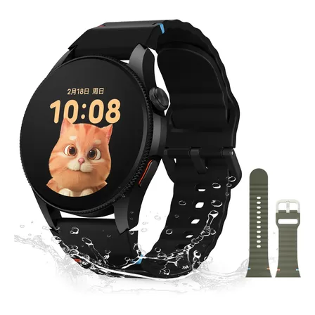 Smartwatch Aurafit G12, Gps, Resistência À Água 3atm, Preto