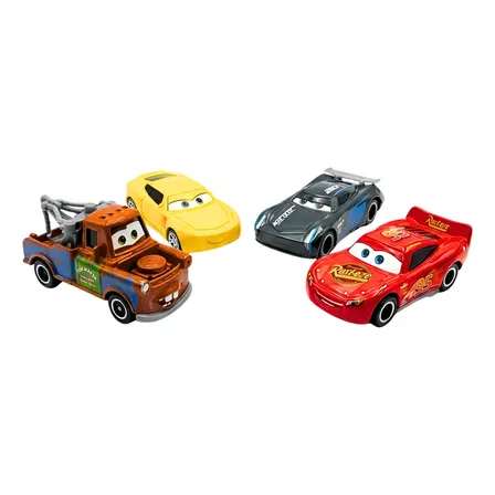 Kit 4 Carrinhos Metal Relâmpago Mcqueen Brinquedo Infantil Relâmpago Mcqueen Variado