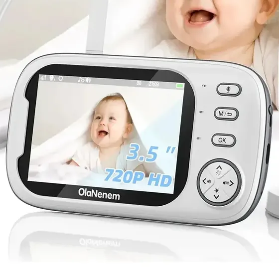 Babá Eletrônica 3.5 Hd Ptz 3x Sem Internet Suporte Olanenem