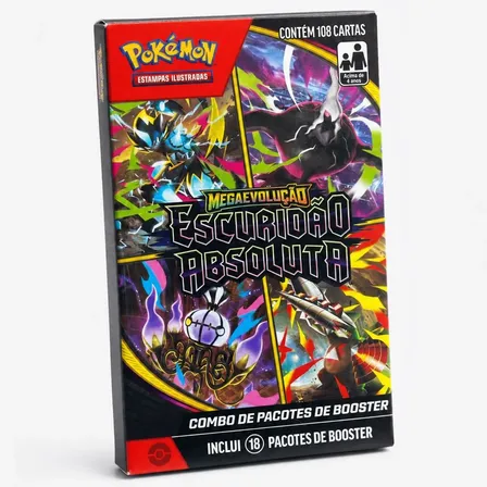 Box Pokemon Escuridao Absoluta 18 Boosters 108 Cartas Me05