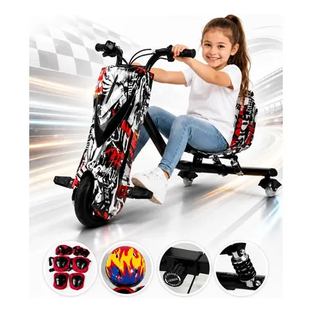 Triciclo Eletrico Drift Grande 350w 36v Suporta 90kg +brinde