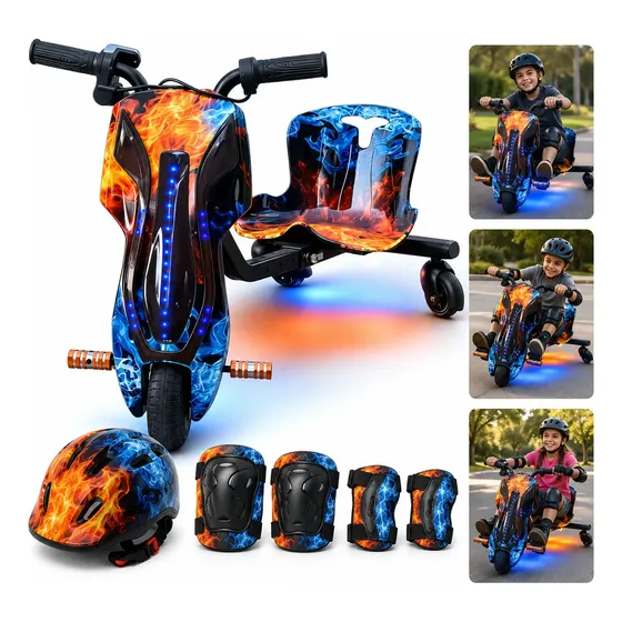 Patinete Elétrico Triciclo Infantil Drift 250w Com Bluetooth