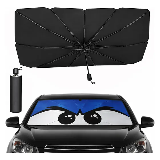 Quebra Sol Para Brisa Carro Protetor Solar Chuva(olho Preto)