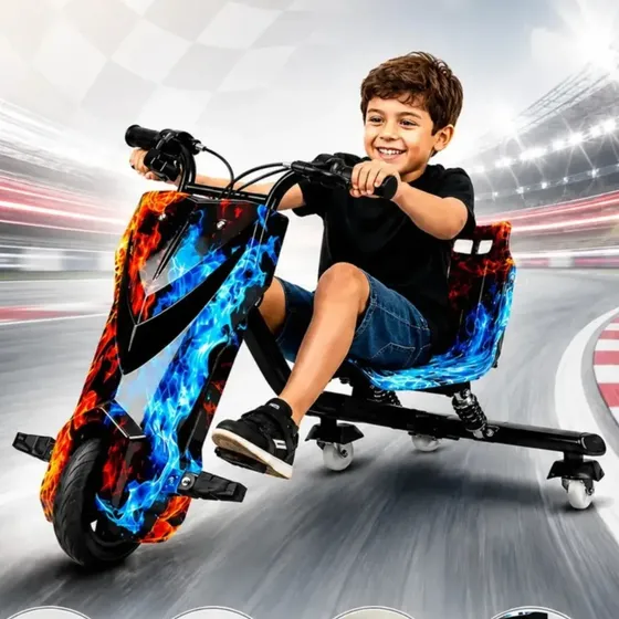 Mini Triciclo Eletrico Infantil Drift 350w Luzes Rgb +brinde