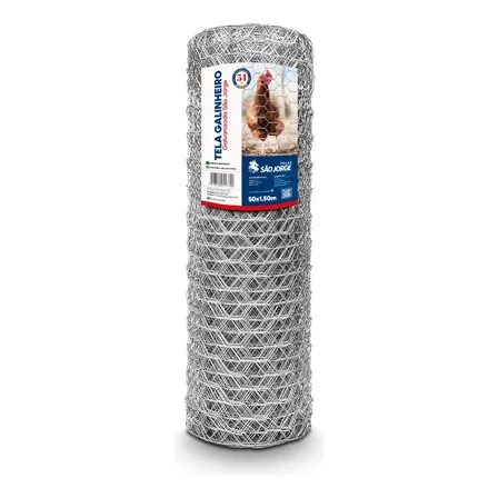 Cerca Galvanizada Galinheiro Fio 23 1,50x50metros Horta