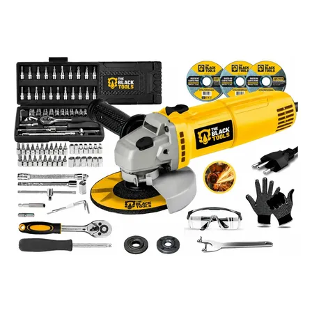 Esmerilhadeira Lixadeira Profissional 127v + Kit Soquetes Amarelo 127v