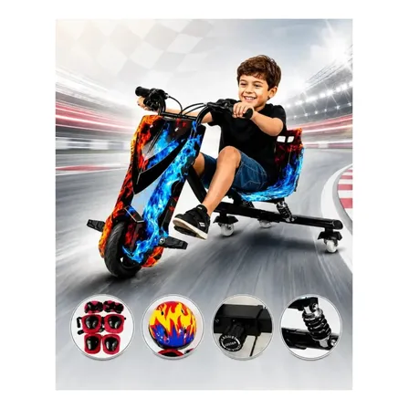 Triciclo Eletrico Infantil Drift 350w Luzes Rgb +brinde