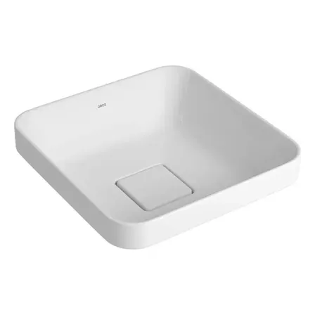 Cuba De Sobrepor Deca Slim Quadrada 30x30 Branca L21030.17 Branco Brilhante