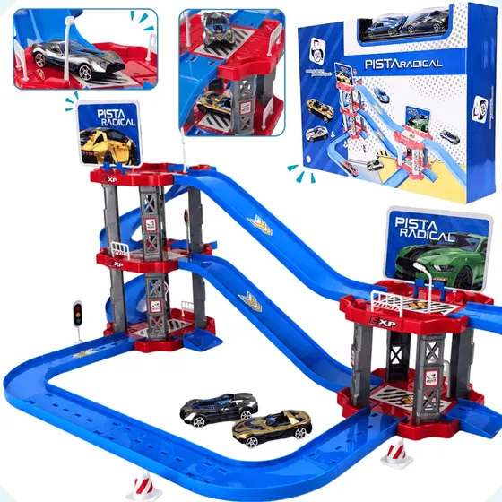 Pista De Carrinhos Estacionamento Brinquedo Infantil Menino