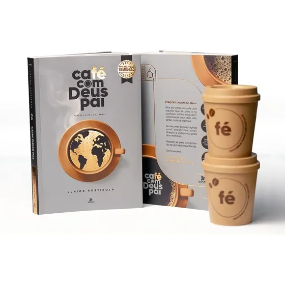 Devocional Café Com Deus Pai 2026 + 2 Copos Exclusivo 250ml