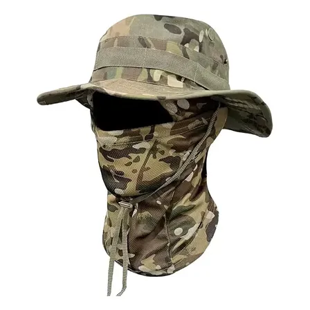 Kit Chapéu Boonie Balaclava Uv Dobrável Pesca Moto Camping